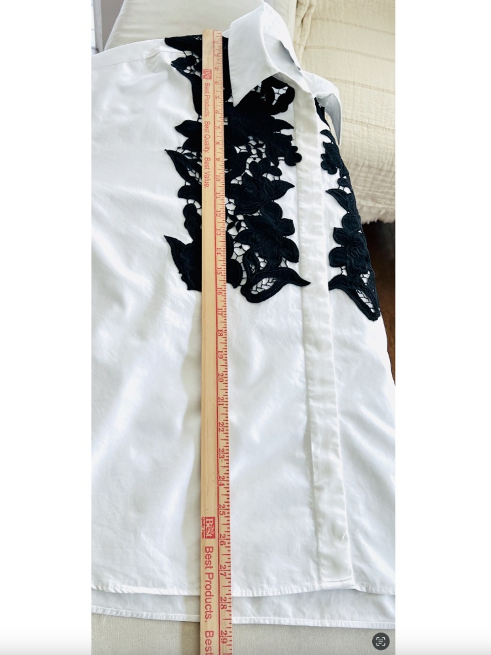 ANTHROPOLOGIE MARE MARE Floral  Tuxedo Buttondown Top - L - Picture 11 of 12